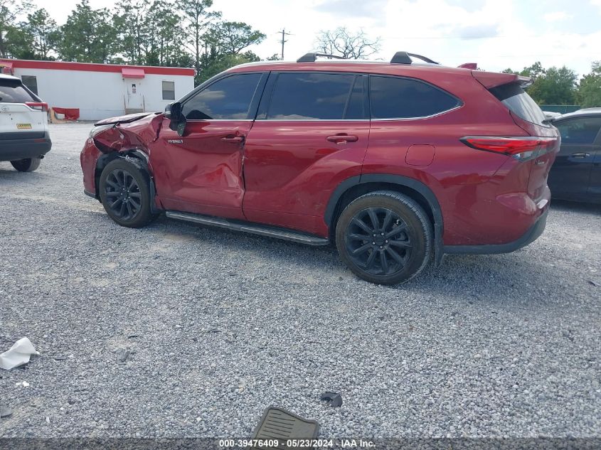 2021 Toyota Highlander Hybrid Xle VIN: 5TDGARAH9MS509009 Lot: 39476409