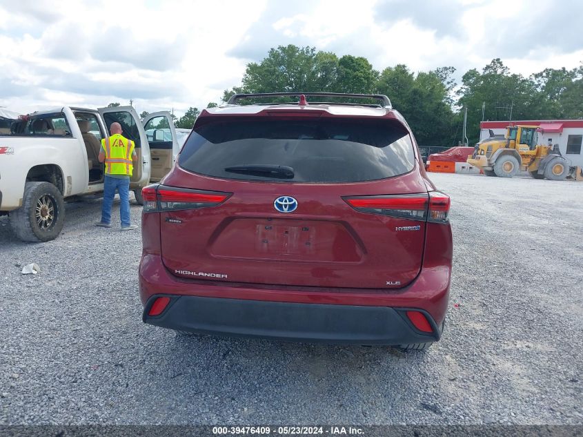 2021 Toyota Highlander Hybrid Xle VIN: 5TDGARAH9MS509009 Lot: 39476409