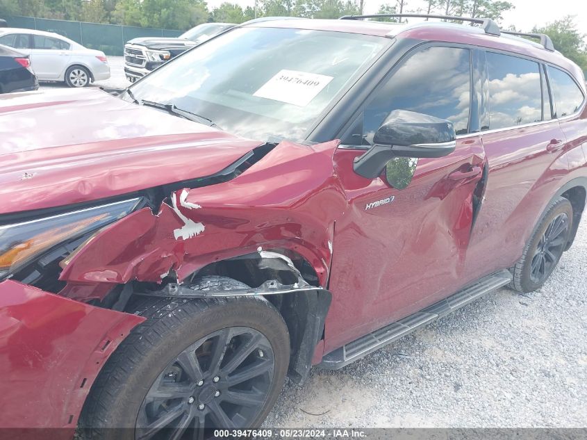 2021 Toyota Highlander Hybrid Xle VIN: 5TDGARAH9MS509009 Lot: 39476409