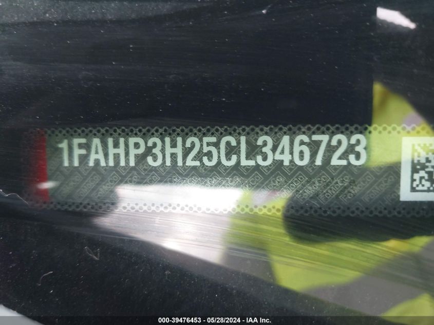 2012 Ford Focus Sel VIN: 1FAHP3H25CL346723 Lot: 39476453