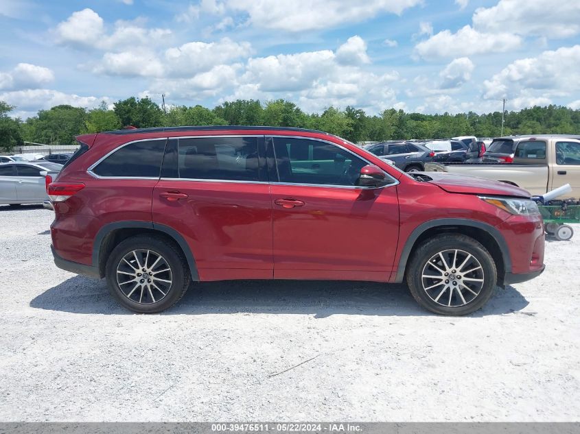 2018 Toyota Highlander Se VIN: 5TDKZRFH4JS544001 Lot: 39476511