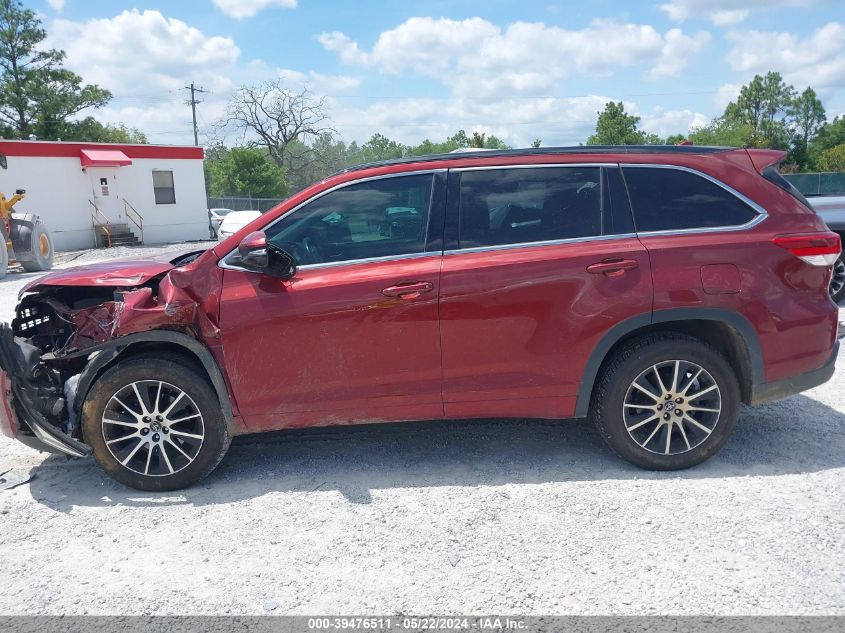 2018 Toyota Highlander Se VIN: 5TDKZRFH4JS544001 Lot: 39476511