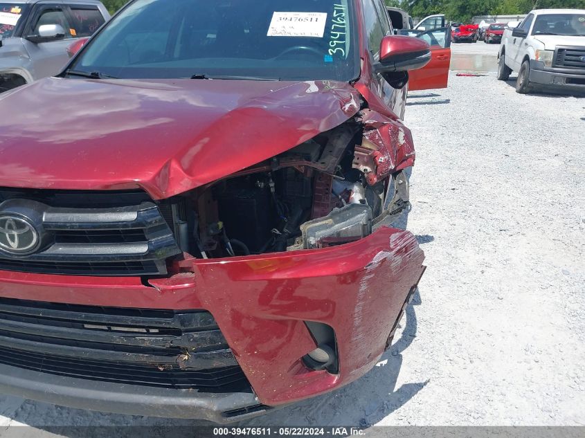 2018 Toyota Highlander Se VIN: 5TDKZRFH4JS544001 Lot: 39476511