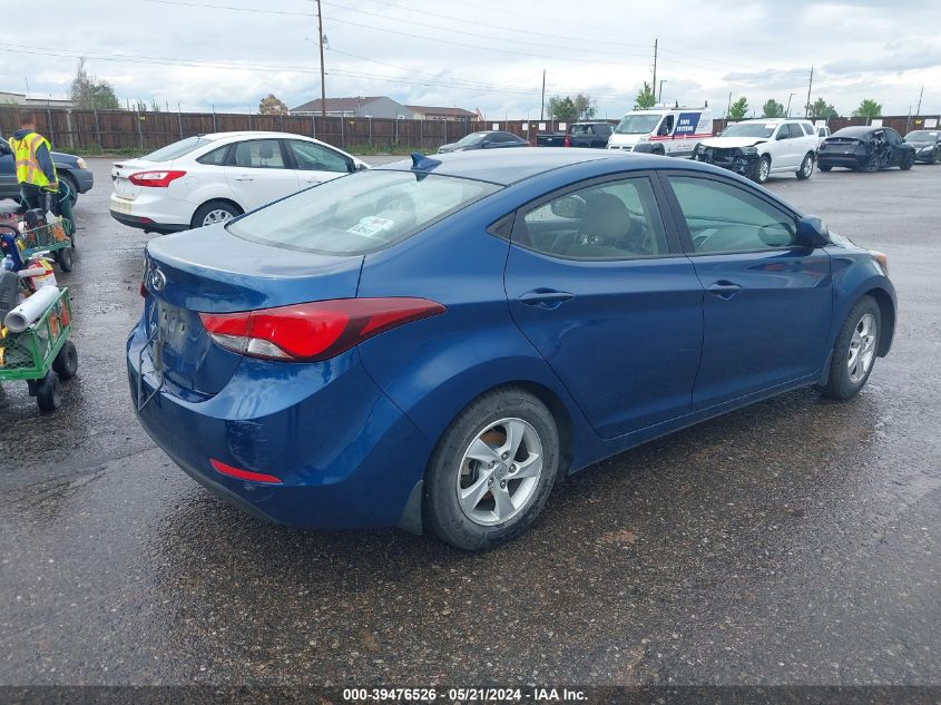 2015 Hyundai Elantra Se VIN: KMHDH4AE3FU416679 Lot: 39476526