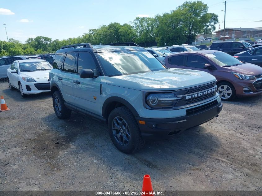 2022 Ford Bronco Sport Badlands VIN: 3FMCR9D99NRE10296 Lot: 39476608