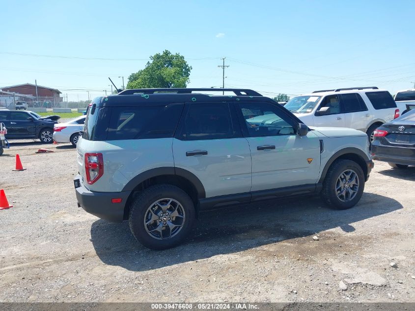 2022 Ford Bronco Sport Badlands VIN: 3FMCR9D99NRE10296 Lot: 39476608