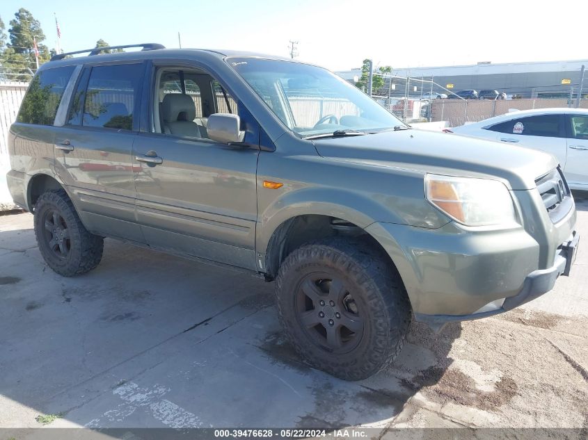 2007 Honda Pilot Ex-L VIN: 2HKYF18567H522734 Lot: 39476628