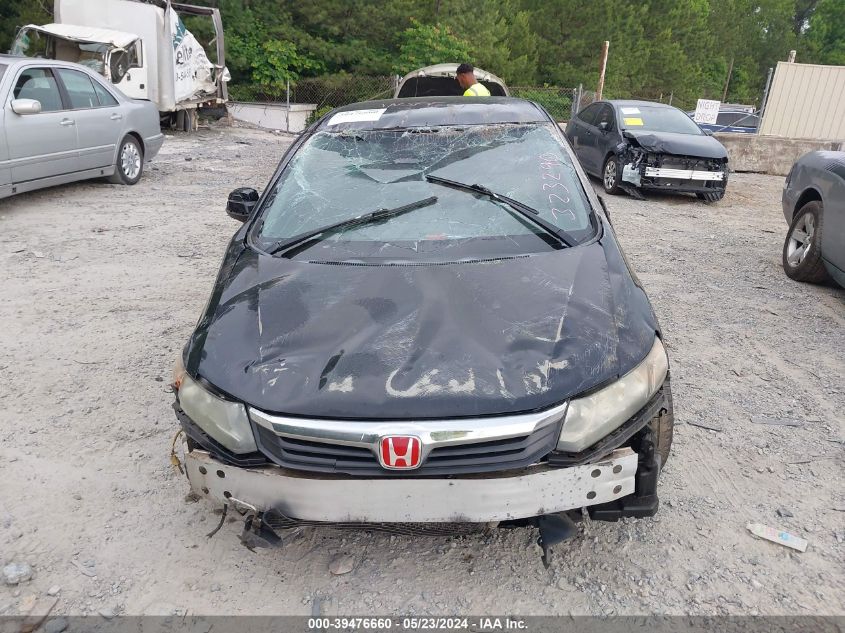 2012 Honda Civic Lx VIN: 2HGFB2F59CH323290 Lot: 39476660