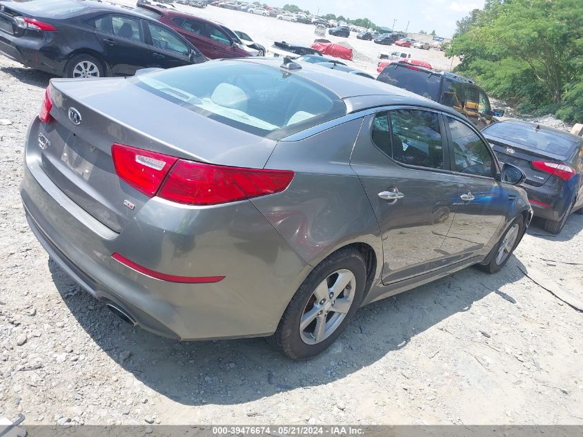 2014 Kia Optima Lx VIN: 5XXGM4A78EG298485 Lot: 39476674