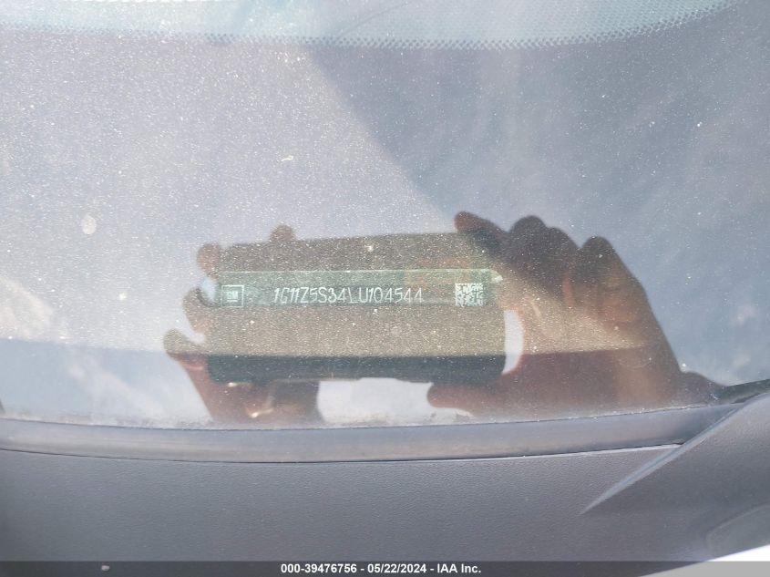 2020 Chevrolet Impala Fwd Lt VIN: 1G11Z5S34LU104544 Lot: 39476756