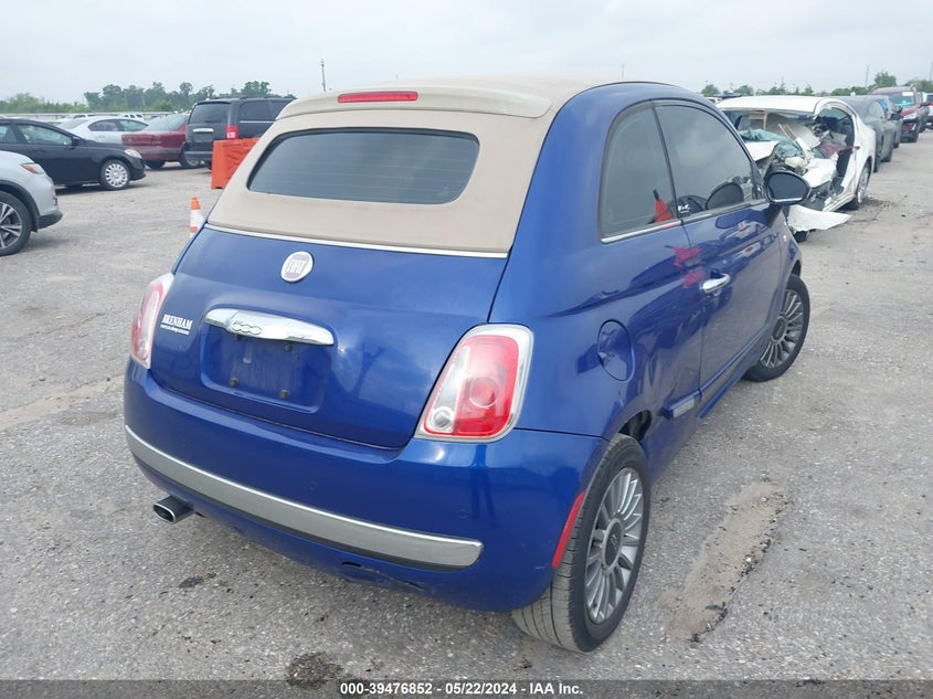 2012 Fiat 500C Lounge VIN: 3C3CFFER8CT360652 Lot: 39476852