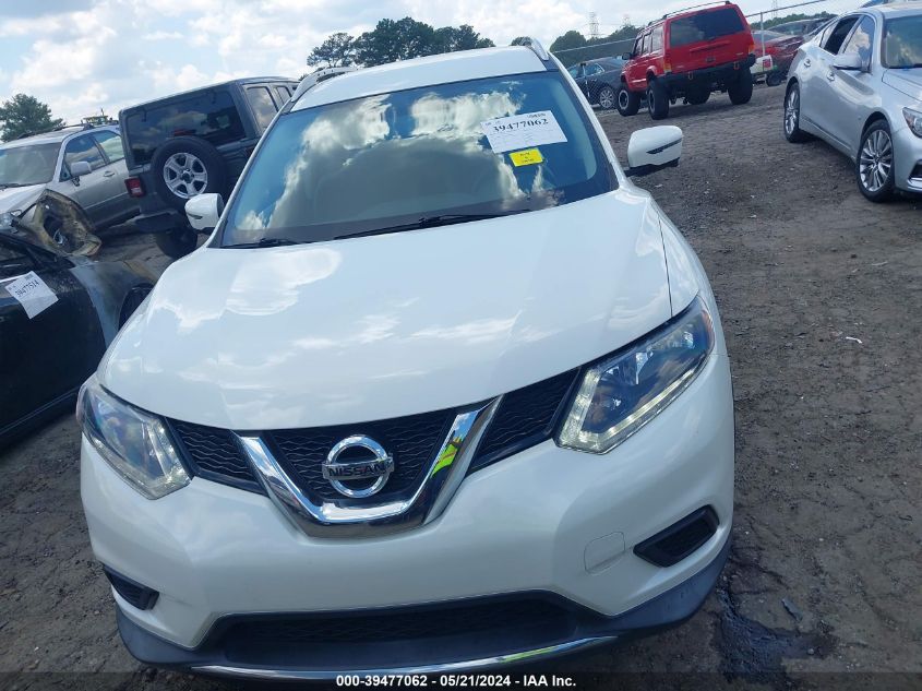 2016 Nissan Rogue Sv VIN: KNMAT2MT9GP676993 Lot: 39477062