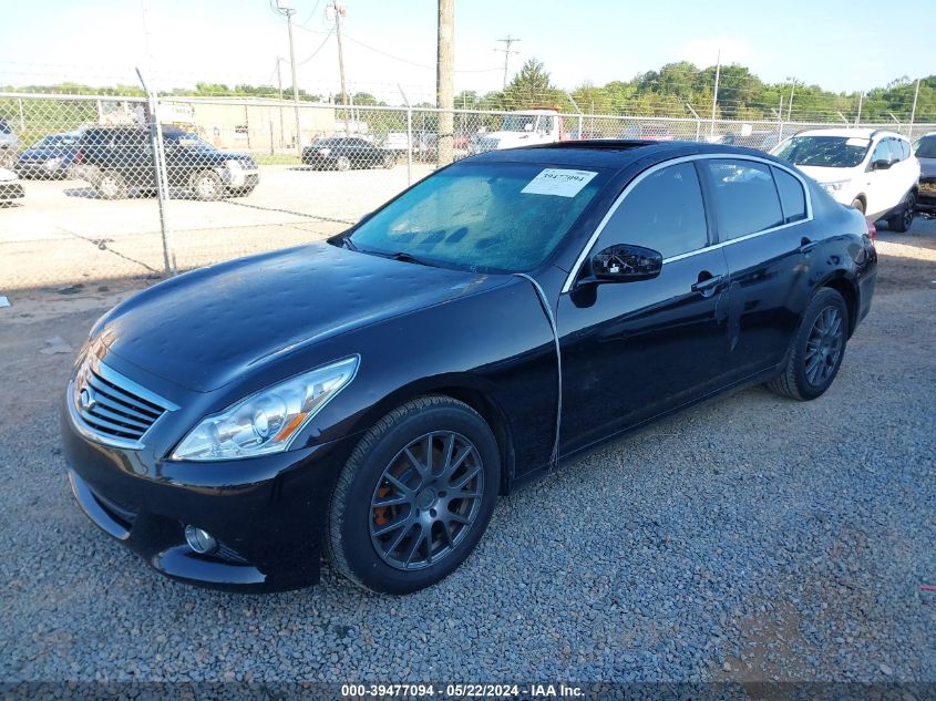 2013 Infiniti G37X VIN: JN1CV6AR7DM352735 Lot: 39477094