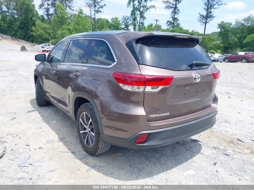 2018 Toyota Highlander Xle VIN: 5TDKZRFH3JS251786 Lot: 39477130