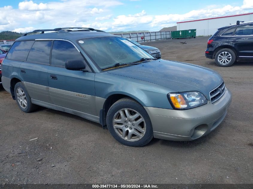 2002 Subaru Outback VIN: 4S3BH675527639801 Lot: 39477134