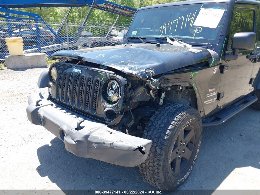 2014 Jeep Wrangler Unlimited Sport VIN: 1C4BJWDG9EL309584 Lot: 39477141