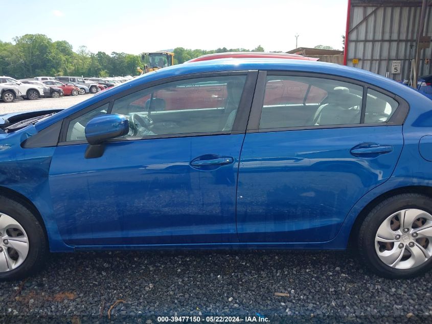 2014 Honda Civic Lx VIN: 2HGFB2E52EH553497 Lot: 39477150