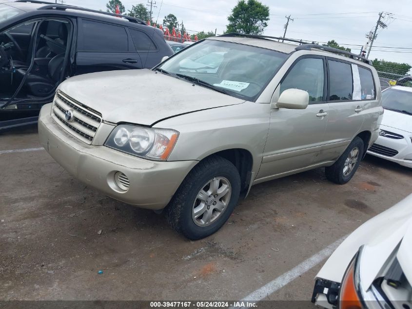 2001 Toyota Highlander V6 VIN: JTEHF21A010037339 Lot: 39477167