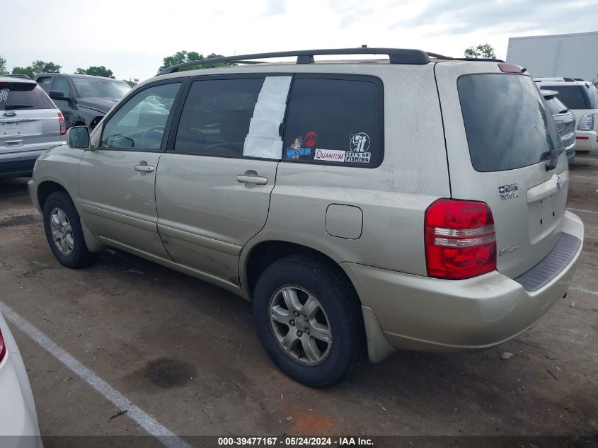 2001 Toyota Highlander V6 VIN: JTEHF21A010037339 Lot: 39477167