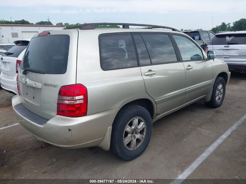 2001 Toyota Highlander V6 VIN: JTEHF21A010037339 Lot: 39477167