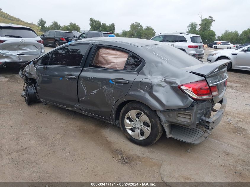 2013 Honda Civic Lx VIN: 2HGFB2F55DH516585 Lot: 39477171