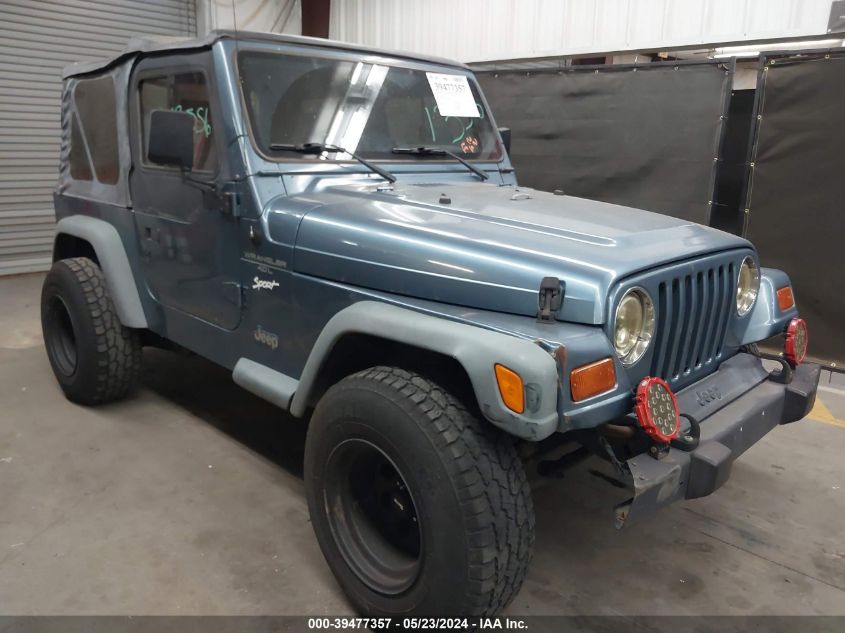 1998 Jeep Wrangler Sport VIN: 1J4FY19S7WP801788 Lot: 39477357