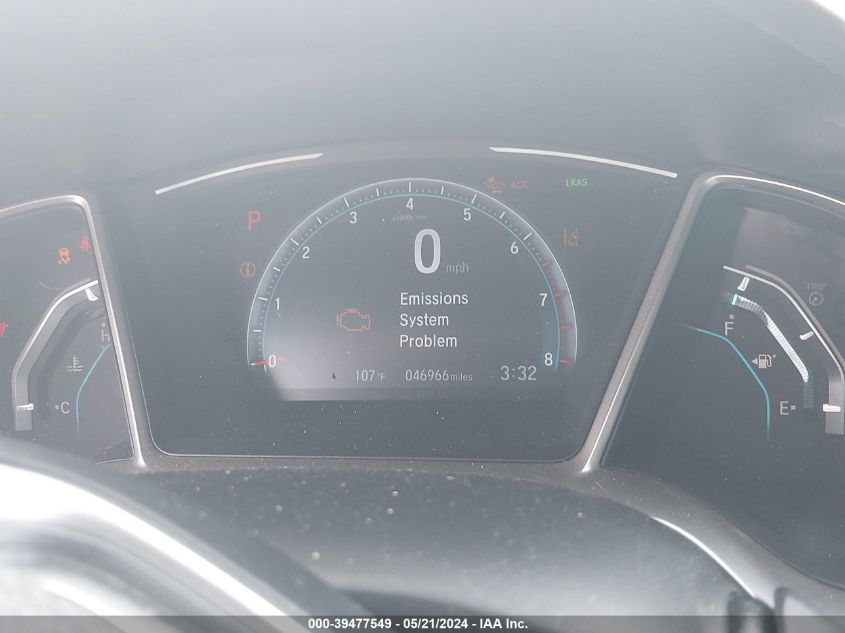 2019 Honda Civic Ex VIN: 19XFC1F33KE015417 Lot: 39477549