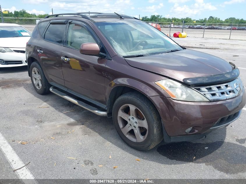 2004 Nissan Murano Sl VIN: JN8AZ08W14W321801 Lot: 39477628