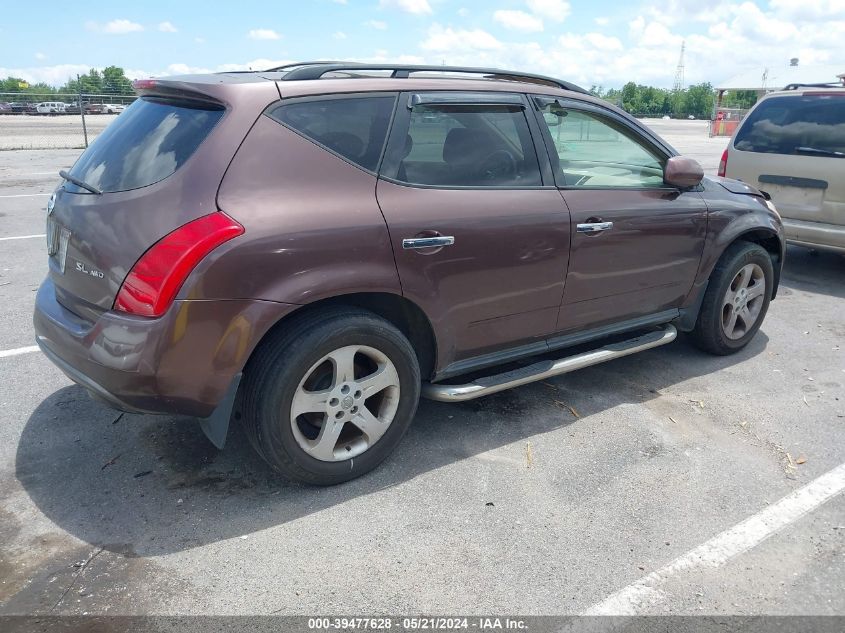 2004 Nissan Murano Sl VIN: JN8AZ08W14W321801 Lot: 39477628