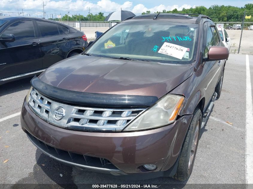 2004 Nissan Murano Sl VIN: JN8AZ08W14W321801 Lot: 39477628