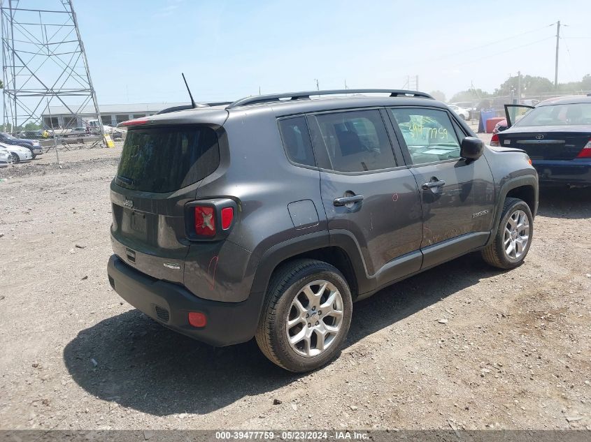 2018 Jeep Renegade Latitude 4X4 VIN: ZACCJBBB7JPJ32833 Lot: 39477759