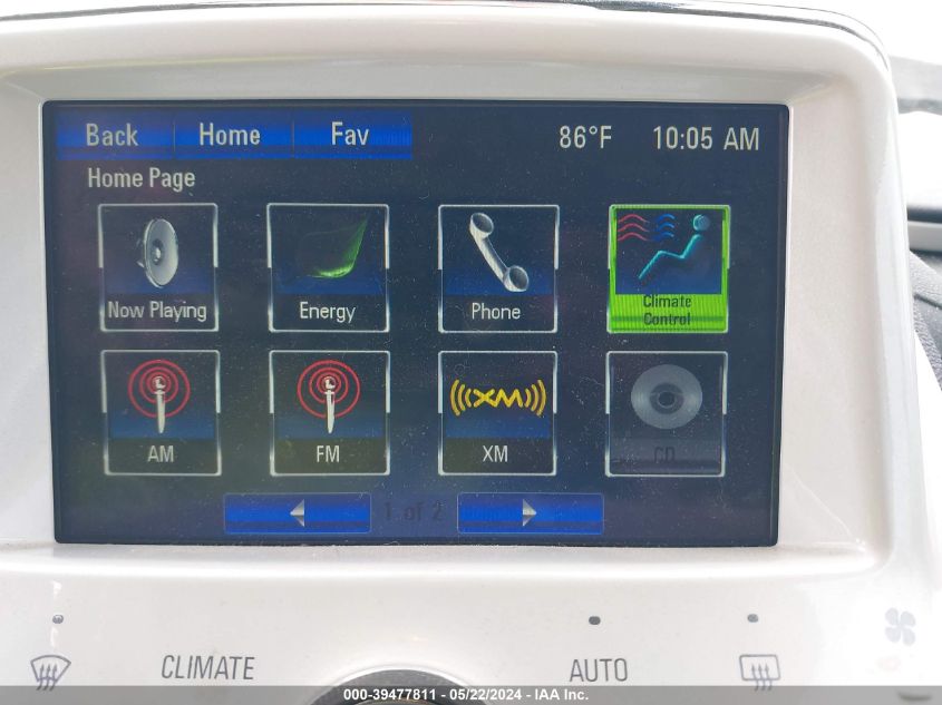 2012 Chevrolet Volt VIN: 1G1RB6E42CU125975 Lot: 39477811