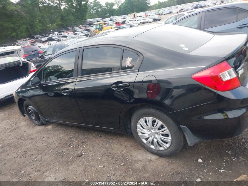 2012 Honda Civic Lx VIN: 19XFB2F57CE107772 Lot: 39477852