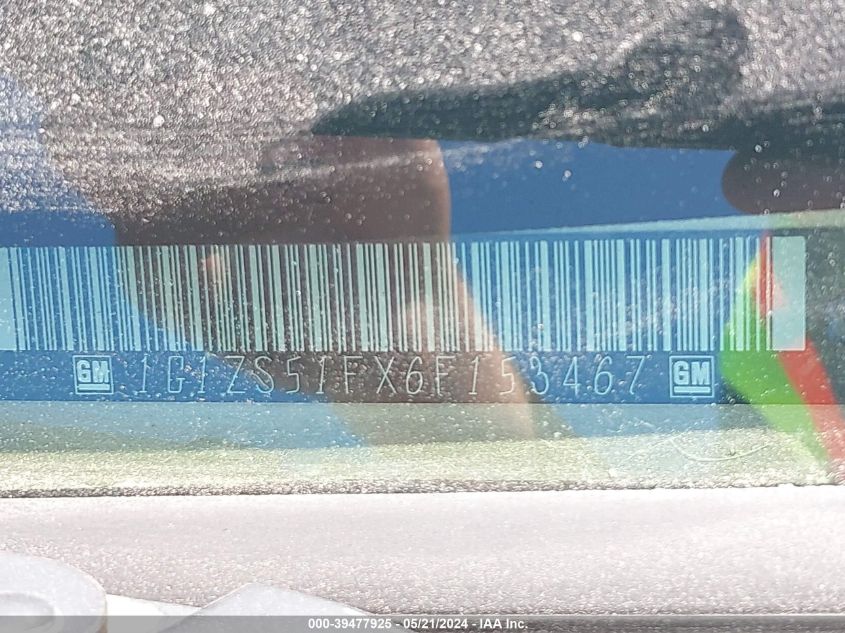 2006 Chevrolet Malibu Ls VIN: 1G1ZS51FX6F153467 Lot: 39477925