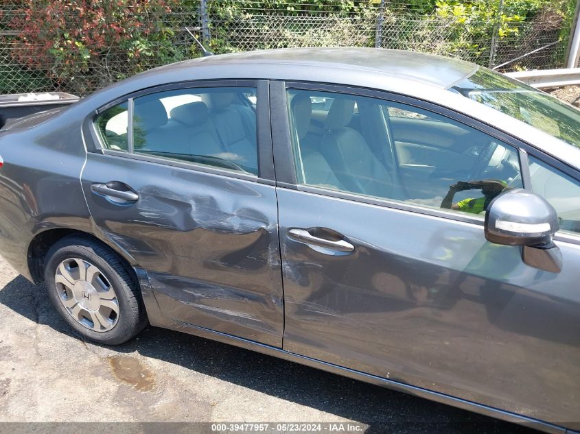 2012 Honda Civic Hybrid VIN: JHMFB4F36CS006308 Lot: 39477957