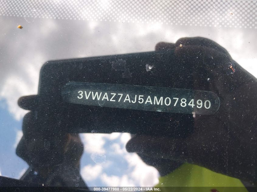 2010 Volkswagen Jetta Limited Edition VIN: 3VWAZ7AJ5AM078490 Lot: 39477988