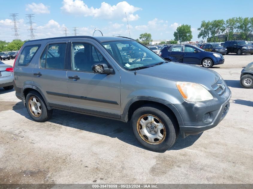 2005 Honda Cr-V Lx VIN: JHLRD78595C063286 Lot: 39478059