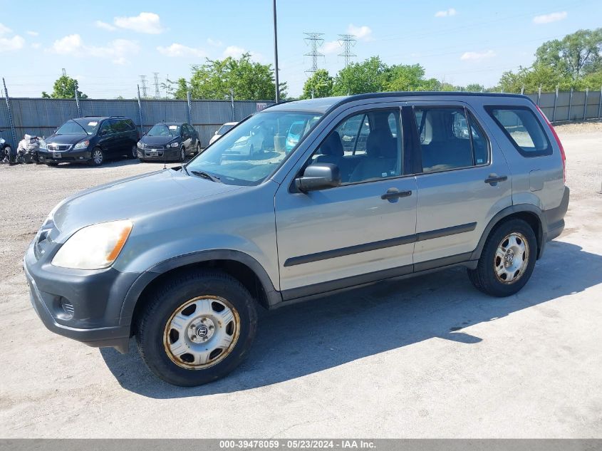 2005 Honda Cr-V Lx VIN: JHLRD78595C063286 Lot: 39478059