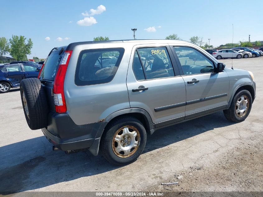 2005 Honda Cr-V Lx VIN: JHLRD78595C063286 Lot: 39478059