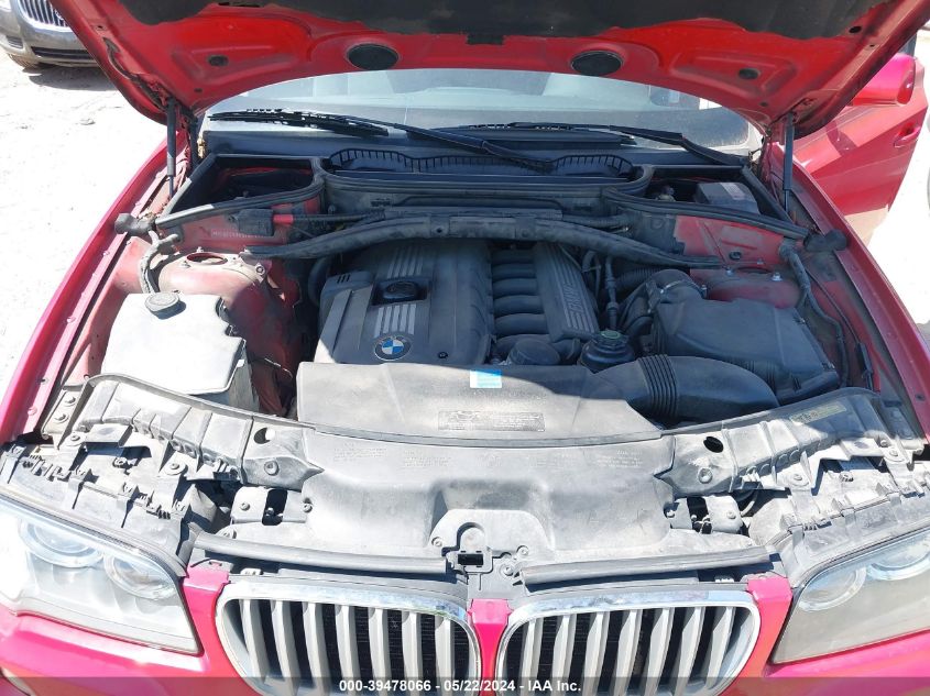 2007 BMW X3 3.0Si VIN: WBXPC93457WF13394 Lot: 39478066