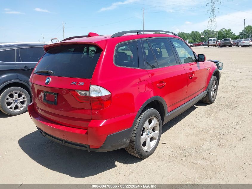 2007 BMW X3 3.0Si VIN: WBXPC93457WF13394 Lot: 39478066