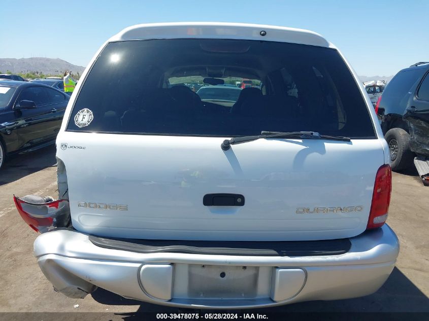 2002 Dodge Durango Slt Plus VIN: 1B8HR58N82F177090 Lot: 39478075