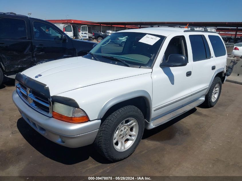 2002 Dodge Durango Slt Plus VIN: 1B8HR58N82F177090 Lot: 39478075