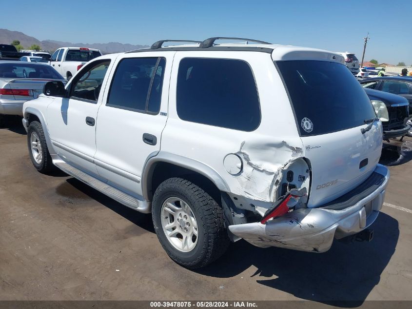 2002 Dodge Durango Slt Plus VIN: 1B8HR58N82F177090 Lot: 39478075