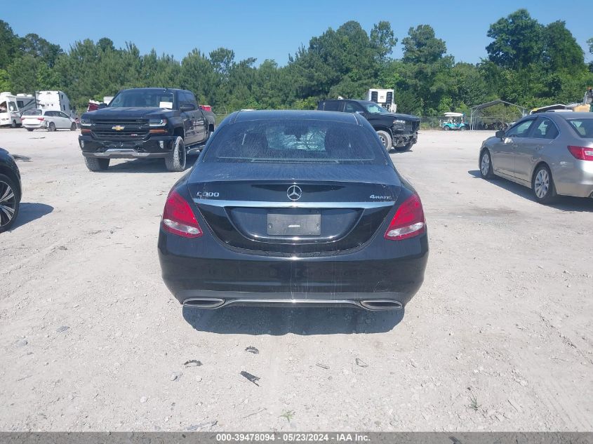 2017 Mercedes-Benz C 300 4Matic/Luxury 4Matic/Sport 4Matic VIN: 55SWF4KB8HU185375 Lot: 39478094