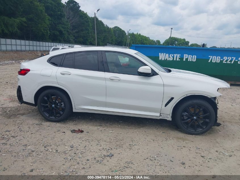 2023 BMW X4 xDrive30I VIN: 5UX33DT09P9P93102 Lot: 39478114