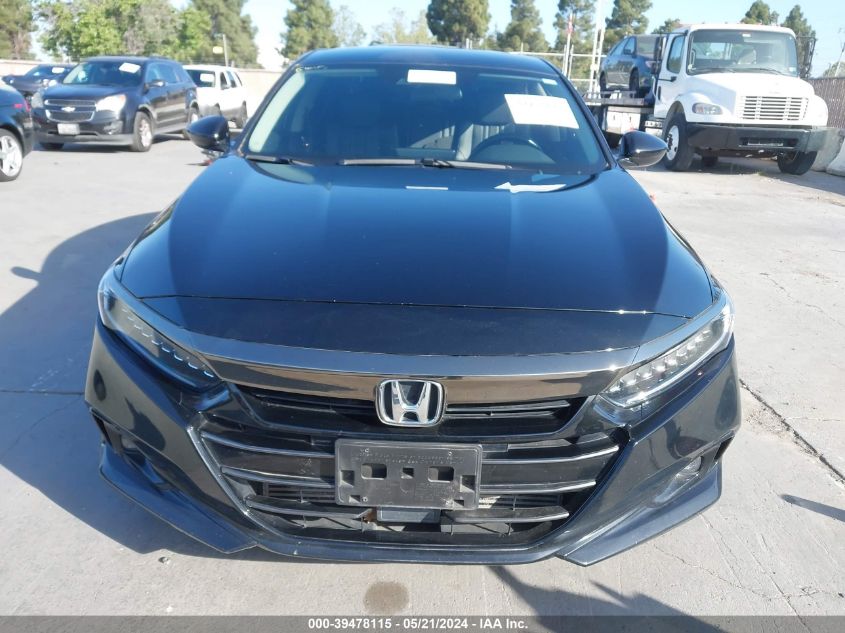 2021 Honda Accord Sport Se VIN: 1HGCV1F41MA094714 Lot: 39478115