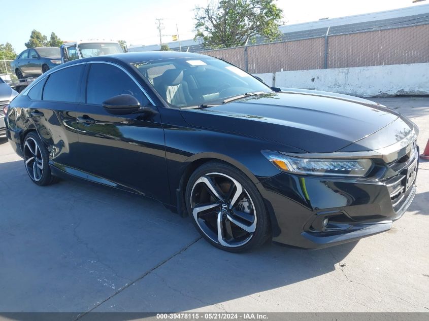 2021 Honda Accord Sport Se VIN: 1HGCV1F41MA094714 Lot: 39478115