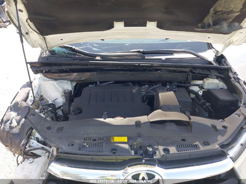 2016 Toyota Highlander Xle V6 VIN: 5TDKKRFH7GS127761 Lot: 39478136