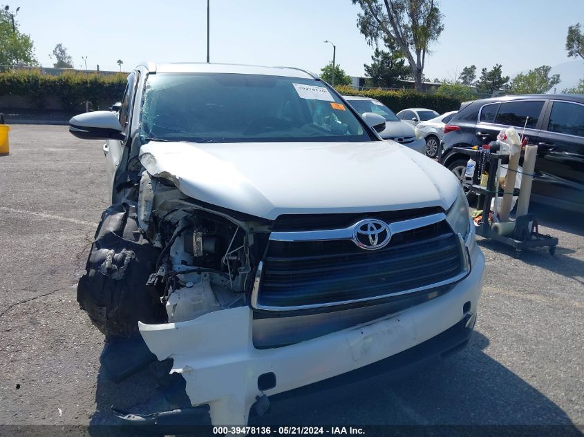 2016 Toyota Highlander Xle V6 VIN: 5TDKKRFH7GS127761 Lot: 39478136